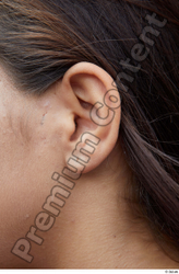 Ear Woman White Casual Average Street photo references